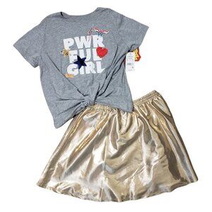 Wonder Woman Kids Girls 2-Piece Powerful Girl Gray